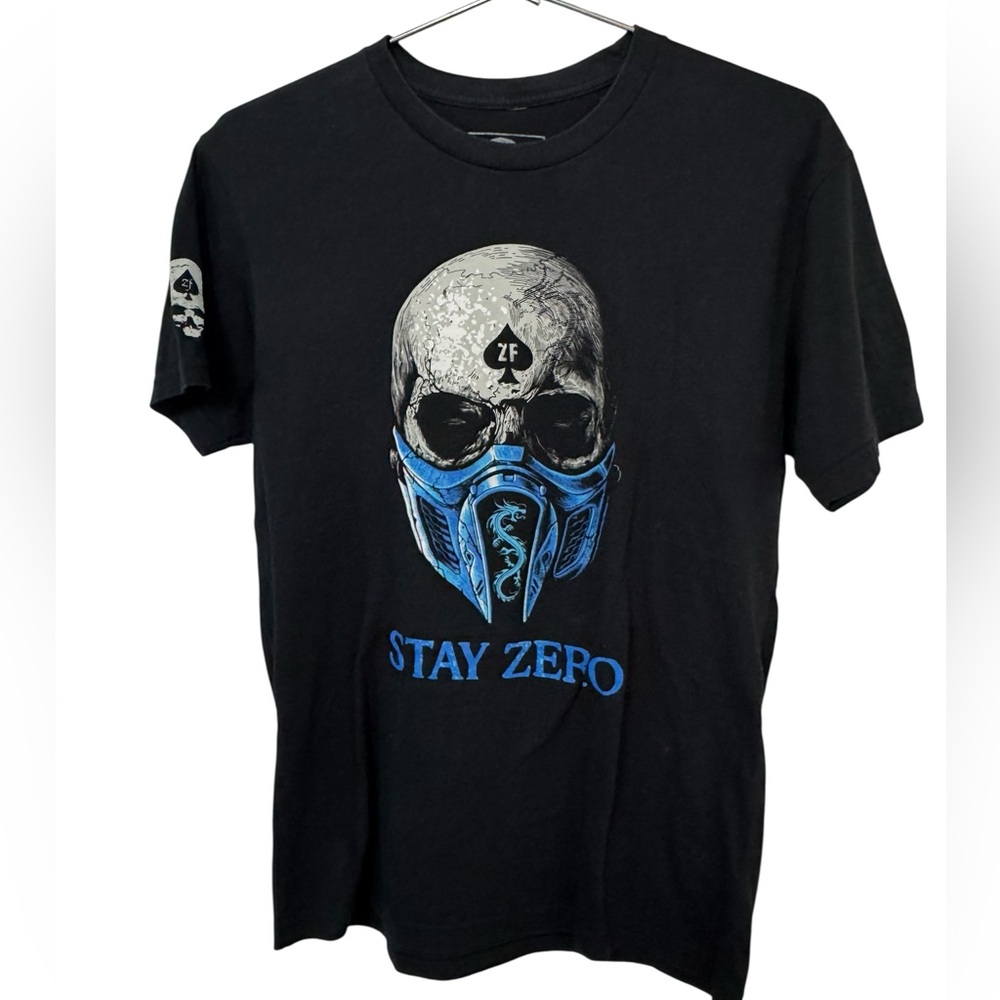 Zero Foxtrot Skull Mean Military Black T-Shirt Men’s S MINTY Stay Zero